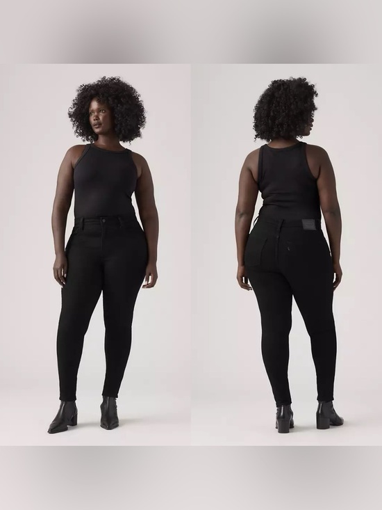Levi's Denim - LEVI’S 720 High Rise Super Skinny Black Stretch Jeans Plus Size 34